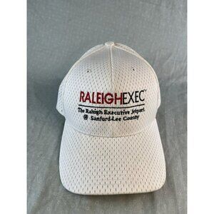 Raleigh Executive Jetport Cap Hat Breathable White Sanford Lee County Pro 414 ML